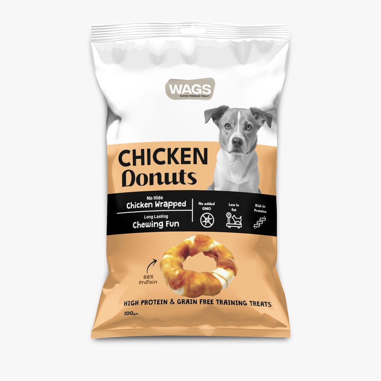 Wags Chicken Donut 100 Gram - 1 Piece