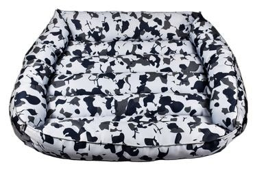 Johny's White & Black Camouflage Print Pet Bed (20x95x85cm)