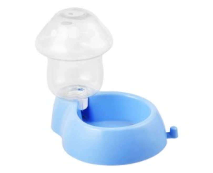Small Blue & Clear Mushroom Shaped Pet Water