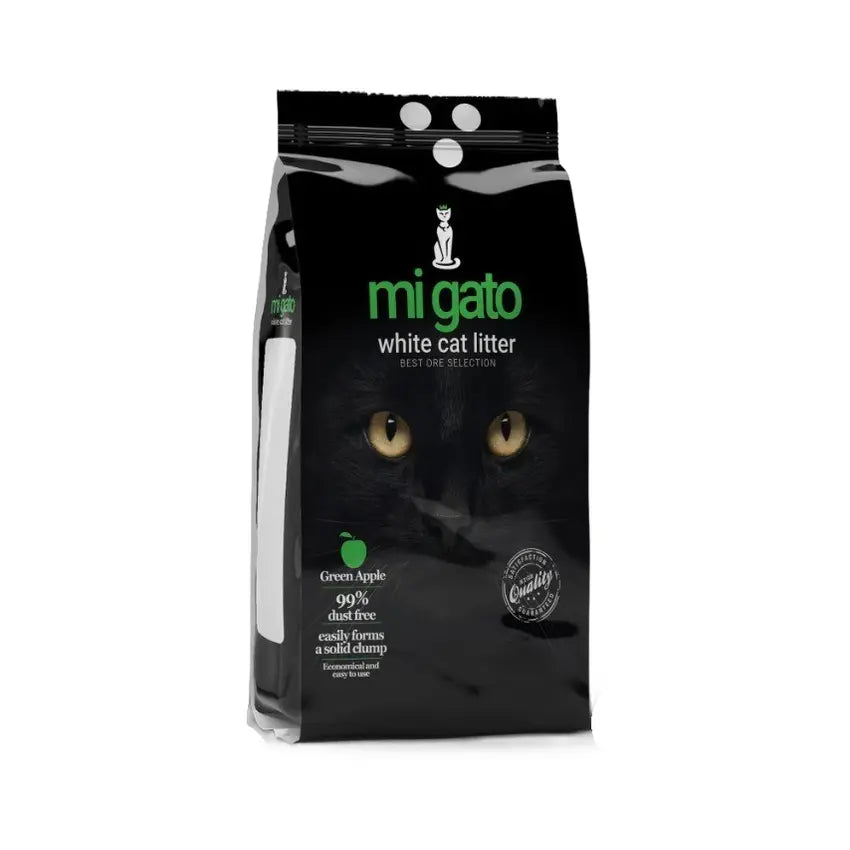 Mi Gato White Clumping Cat Litter apple scented 20L