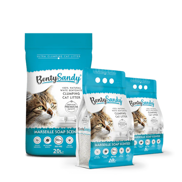 Benty Sandy Clumping Litter Marseille Soap scented