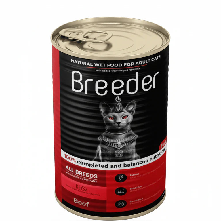 breeder wet food for cat 400g with beef