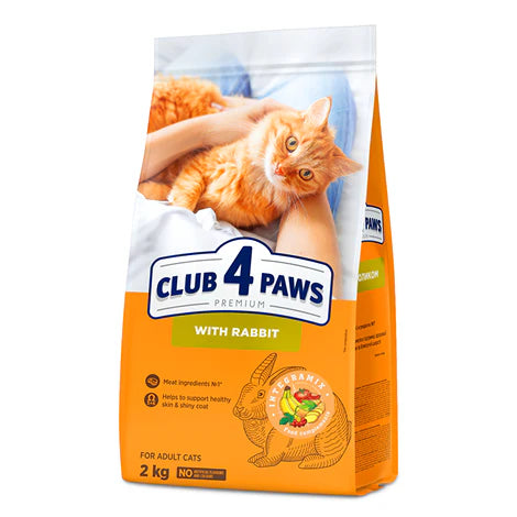 CLUB 4 PAWS PREMIUM for adult cats With Rabbit 2kg