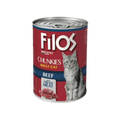 Filos Chunks Beef Wet Cat Food 405g