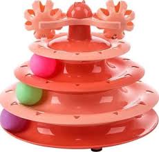 Pet Track Ball Toy,Cat Turntable Ball Toy Cat Interactive Puzzle Toy Kitten Tower Roller Toy Class Leading Features
