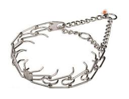 Dog Prong Traing Collar, ivienx Choke Pinch Collar for Dogs [2 Extra Links][Dog Whistle][Cover] with Snap Buckle and Rubber Caps, No Pull Dog Collar for Medium Large Breed Dogs [Medium]