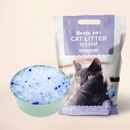 Silica Gel Cat Litter, crystal cat litter,Crystal Litter with Odour Control, Long Lasting 40 Days, 5L