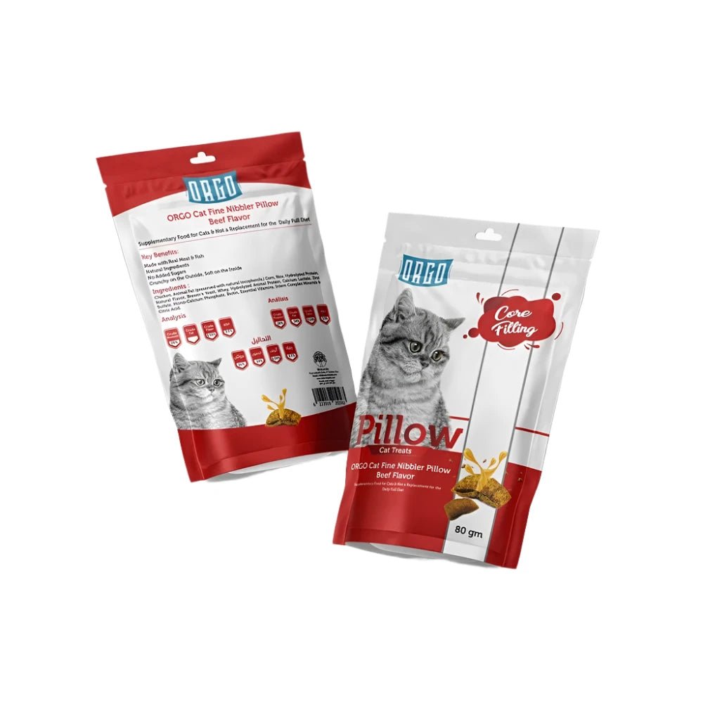 ORGO Pillow Cat Treats - Beef flavour (80gm)
