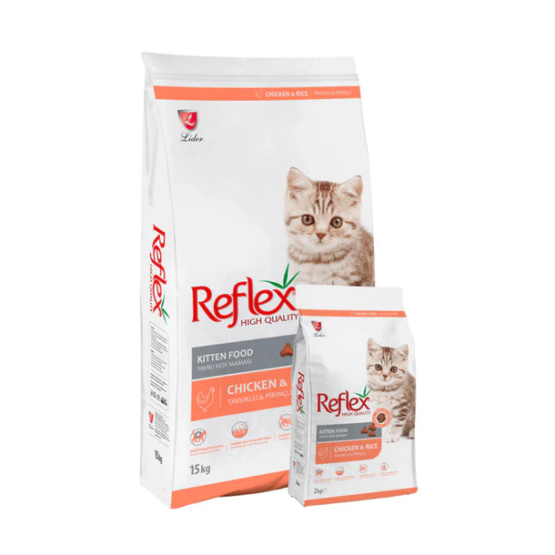Reflex Dry Food with Chicken, Flaxseed, & Rice for Kittens (2kg/15kg)