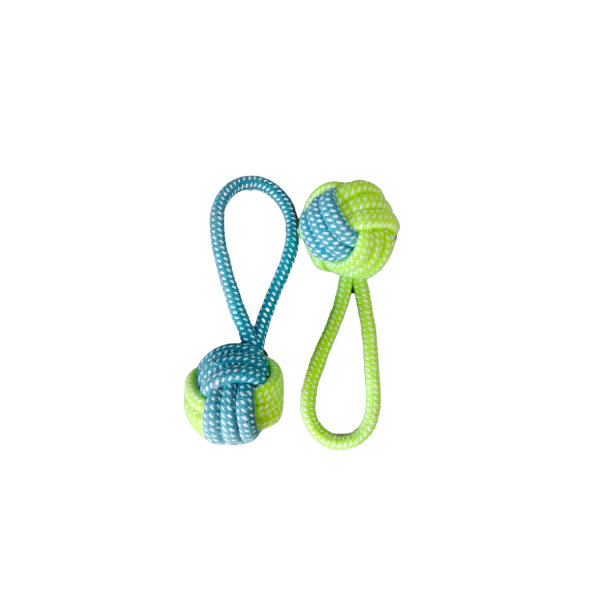 Knotted Ball with Hand Rope - Dog Toy - 18cm