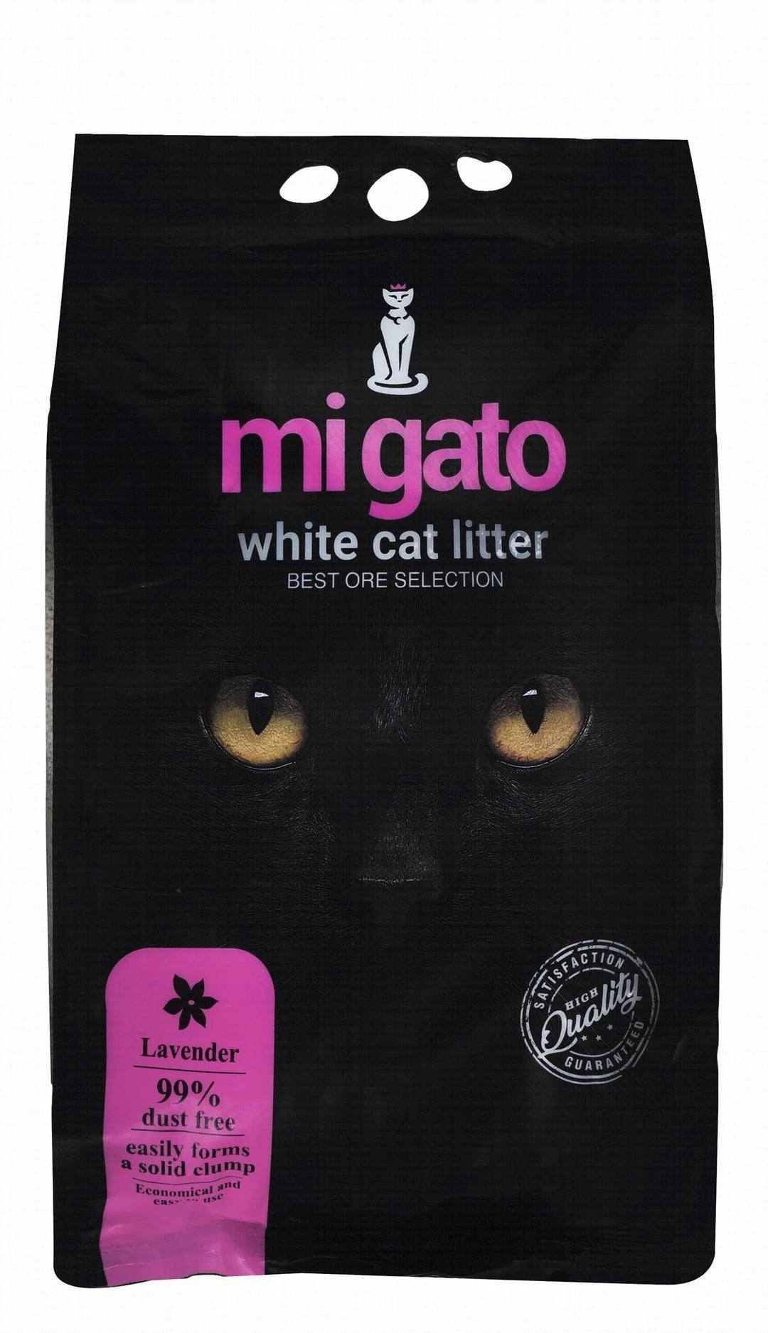 Mi Gato White Clumping Cat Litter lavender scented 5L