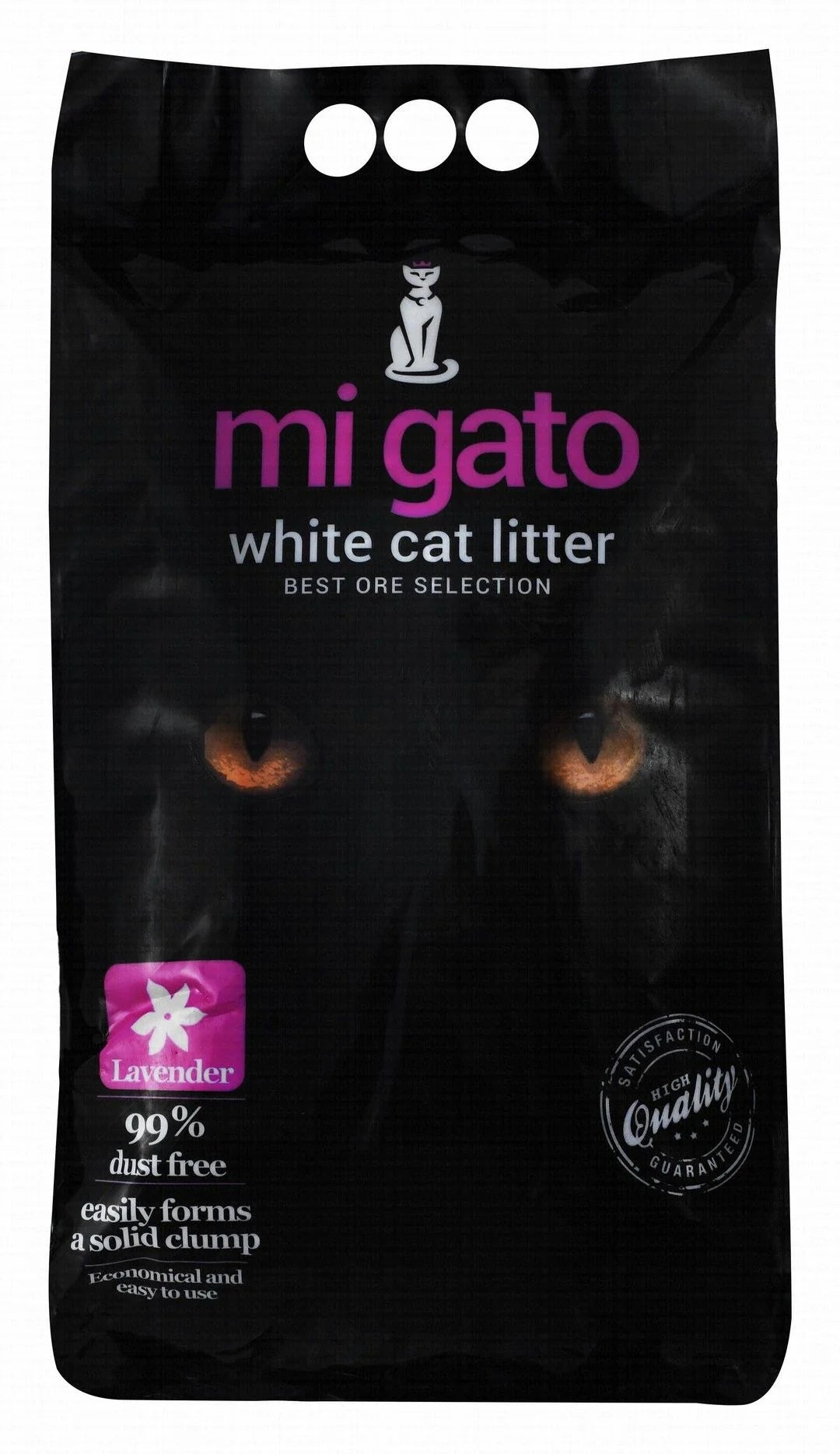 Mi Gato White Clumping Cat Litter lavender scented 20L