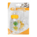 Yellow 120ml Pet Nursing Bottle with Teats & Cleaning Brush