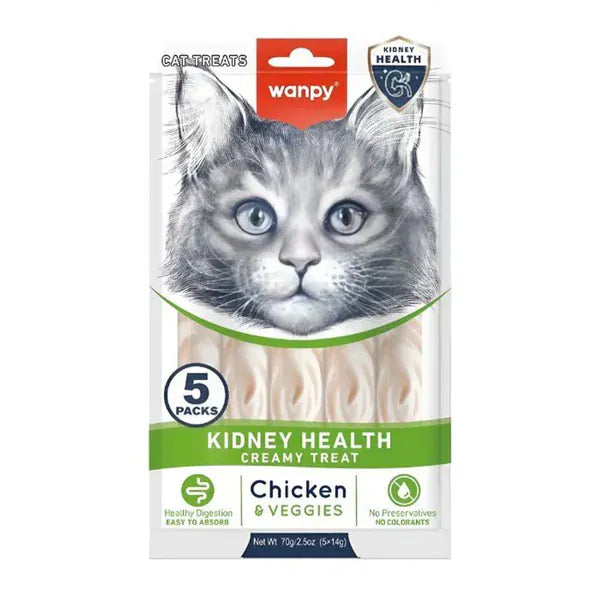 Wanpy Kidney Care Creamy Cat Treats with Chicken and Veggies (1pcs_5pcs)