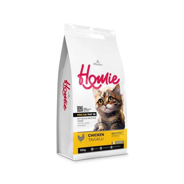 Homie Super Premium Kitten & Mother Low Grain Dry Food with Chicken 1.5k